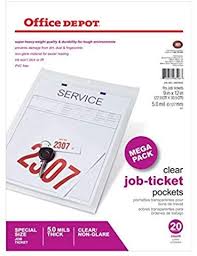 Office Depot Job Ticket Holders 9in X 12in Pack Of 20 R179919 Office Depot Depot Paper Storage