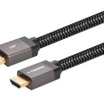 Monoprice 8K Certified Ultra High Speed HDMI Cable - Braided - 8K@60Hz  4K@120Hz 48Gbps HDR VRR CL2 In-Wall Rated 6ft Black