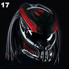Custom Black And Blue Motorcycle The Allien Predator Helmet Head Snake Red And Black Dot And Ece 22 Certified Predator Helmet Motorcycle Helmets Helmet