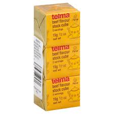Wheat flour (with added calcium, iron, niacin, thiamin), salt, maize starch, yeast extract, flavour enhancers (monosodium glutamate, disodium guanylate), colour (ammonia caramel), beef fat (4.5%), autolysed yeast extract, dried beef bonestock, flavourings, sugar, acidity regulator. Telma Kosher Beef Flavor Stock Cube Shop Broth Bouillon At H E B