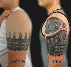 Biomechanical Cover Up By Skot Olsen Cover Up Tattoos Tattoos Cover Tattoo