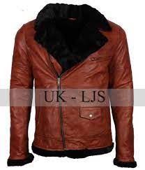 Men S Classic Marlon Brando Fur Lined Winter Brown Biker Leather Jacket Costume Ebay Leather Jacket Leather Jacket Men Real Leather Jacket