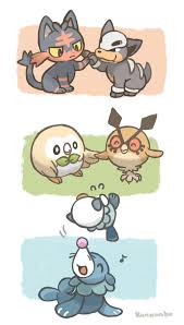Litten Houndour Rowlet Hoothoot Oshawott Y Popplio Pokemon Soleil Et Lune Pokemon Lune Images Kawaii