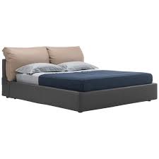 Bagutta King Size Bed With Leather Bed Frame And Cushion Like Headboard Bed Headboard Design Leather Bed Bed Furniture