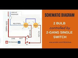 2 gang switch wiring actual and schematic diagram wiring diagrams double gang box do it yourself help how to wire a two gang box hunker how to wire a three wire cable is supplying the source for the switches and the black and red wires are each connected to one switch. 2 Gang Switch Wiring Actual And Schematic Diagram Youtube Switch Diagram Outlet Wiring