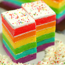 Kue ini memiliki tekstur yang lembut dan rasa yang manis. Resep Bolu Sprite Pelangi Panggang Kue Zebra Kue Camilan Kue Pelangi