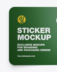 Download Textured Sticker Mockup In Stationery Mockups On Yellow Images Object Mockups PSD Mockup Templates