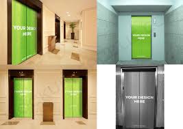 Free Hd Elevator Advert Mockup With Smart Layered Psd File Mockup Elevation Free Mockup