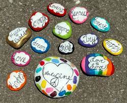 Cloud Pained Rocks With Inspirational Words Rock Painting Art Rock Painting Designs Hand Painted Rocks