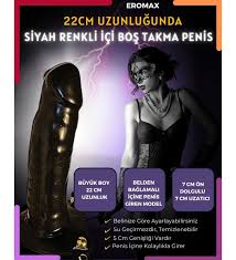 Belden Bağlamalı Protez Penis 19Cm Siyah Zenci Protez Penis