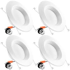 Luxrite 5 6 Inch Led Recessed Lights Dimmable 15w 5000k Bright White 1250 Lumens Retrofit Led Downlight 120w Equivalent Dob Baffle Trim Energy Star Etl Listed Ic Damp Rated 4 Pack