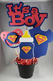 Superman Baby Shower Centerpiece Baby Shower De Superheroes Centros De Mesa De Baby Shower Plantillas Para Baby Shower