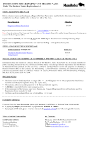 Https Companiesoffice Gov Mb Ca Instruction Sheets Change Of Business Name E Pdf