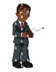 Black Businessman With Empty Wallet Vector Cartoon Clipart Friendlystock Cartoon Clip Art Cartoon Free Vector Illustration