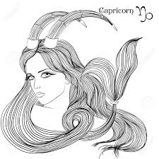 Zodiac Illustration Of The Astrological Sign Of Capricorn As Royalty Free Cliparts Vectors And Stock Illustration Image 54627474