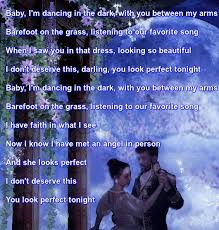 Dancing In The Dark With You Between My Arms Perfect Recorded By Ed Sheeran With Images Pop Lyrics