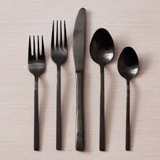 Matte Black Flatware Set When setting a table, it's important to avoid going overboard.