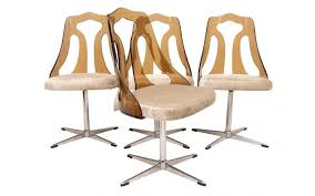 Set Of 4 Retro Chrome Lucite Swivel Chairs Swivel Chair Chair Retro Furniture