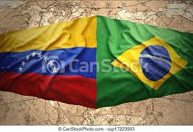 El 13/06/2021 a las 21:00, brasil juega contra venezuela en la copa américa de sudamérica. Brazil And Venezuela Waving Brazilian And Venezuelan Flags On The Background Of The Political Map Of The World Canstock