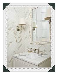 Pick a color from the curtain to use on the walls and in accessories. Winter Whites Marble Bathroom Designs Herringbone Tile Beautiful Bathrooms