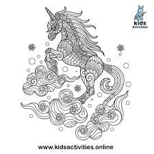 Fantastic unicorn coloring page in exquisite style. Best 99 Free Coloring Pages Of Unicorns For Kids Kids Activities