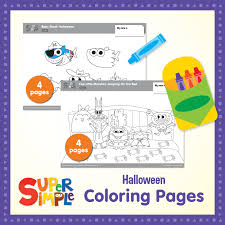 Try these newer faves to liven up (or quiet down) your bedtime routine. Super Simple Songs Have Some Halloween Fun These Downloadable Sets Of Coloring Pages To Go With Baby Shark Halloween And Five Little Monsters Jumping On The Bed It S A Spooky Good