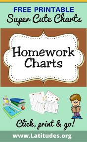 Free Printable Homework Charts For Kids Behavior Charts