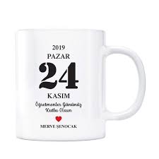 Ogretmenler Gunune Ozel Isimli Maarif Takvimli Kupa Bardak Kupalar Bardak Hediyeler