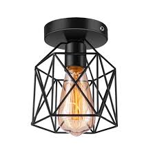 Ceiling flush mount as elegant space savers, ceiling flush mounts are perfect lighting solution for any room within a home. Licperron Semi Flush Mount Ceiling Light E26 E27 Retro Black Industrial Ceiling Light Fixture For Porch Hallway Kitchen Farmhouse Lighting 4 Pack Ceiling Lights Tools Home Improvement Sek Pro De