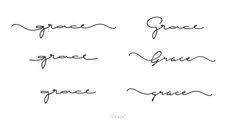 Custom Request Handwritten Cursive Font Tattoo Grace Tattoo Fonts Cursive Best Tattoo Fonts Cursive Tattoos