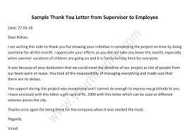 This was a new level of responsibility and leadership for you, and you performed exceptionally well organizing the team, delegating tasks and overseeing the entire Thank You Letter From Supervisor To Employee Hr Letter Formats