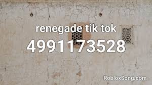 Roblox tik tok tycoon codes (february 2021) here is the list of new code that currently available. Renegade Tik Tok Roblox Id Roblox Music Codes