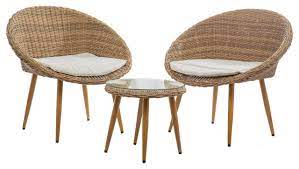 Maybe you would like to learn more about one of these? Hitia 3 Piece Wicker Patio Conversation Bistro Set Tropical Outdoor Pub And Bistro Sets By Onebigoutlet Houzz