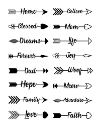 16 fleche mots clipart clipart de fleches rustique svg de fleche clipart mariage fleches de vecteur fleche gra arrow words arrow clipart lettering