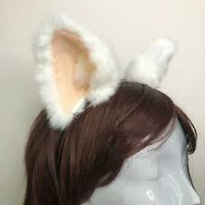 Hot promotions in white cats ears on aliexpress: Cat Ears Kitty Headwear White Furry Beige Inside Animal Headband Costume Bowbell Ebay