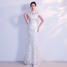 Feel free to rock black. White Cheongsam Long Qipao Dresses Chinese Traditional Wedding Dress China Clothing Store Vestido Oriental Size Xs S M L Xl Xxl Cheongsams Aliexpress
