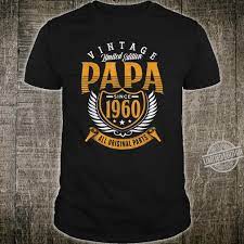 4.9 out of 5 stars. Vintage 60th Birthday Papa Since 1960 Dad Shirt