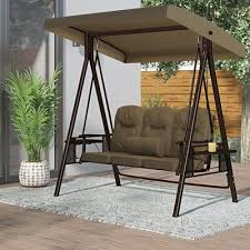 Belleze outdoor canopy swing motion gilder converting patio rocking chair uv blocker 3 seat mjling garden swing chair 2 seater outdoor sun lounger chair, with adjustable canopy for. Arlmont Co Reuben Outdoor Porch Swing With Stand Porch Swing With Stand Porch Swing Hanging Porch Swing