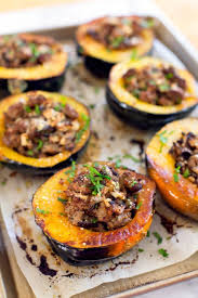 Sausage Stuffed Acorn Squash Recipe Well Seasoned Studio Recipe Sausage Stuffed Acorn Squash Acorn Squash Recipes Acorn Squash