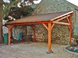 Abri Voiture 1 Pente 3 00mx4 00m Cerisier Abris De Jardin En Bois Pergola Carport Carport Designs Patio Design