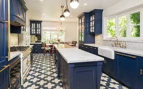 Country charm with a cozy retreat that exudes a soft to your kitchen may apply with blue washed kitchen cabinets. Zooey Deschanel Selling 1930s Ranch In The Hollywood Hills Blue Kitchen Cabinets White Kitchen Inspiration Blue Kitchen Designs