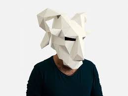 Diy Goat Mask Pan Mask 3d Paper Craft Template Halloween Etsy Diy Halloween Masks Animal Mask Templates Goat Mask