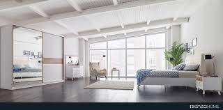 Beyazin Sadeligini Ve Ahsabin Sicakligini Bir Araya Getiren Polka Yatak Odasi Genis Depolama Yatak Odasi Tasarimlari Modern Yatak Odalari Tasarim Ic Mekanlar