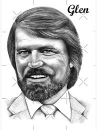 "Glen Campbell" Art Board Print for Sale by Margaret Sanderson