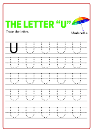 practice capital letter u uppercase letter tracing worksheets for preschool kindergarten grade english worksheets schoolmykids com