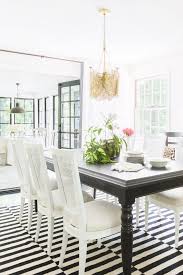 Tour A Stylish And Serene Nashville Home Black Dining Room Dining Room Chairs White Dining Room