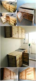 wood pallet recycled kitchen cabinets