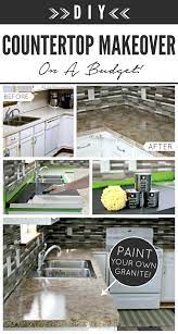 Diy Granite Using Giani Stone Paints For Countertops A Simple And Low Cost Way To Redo Your Kitch Countertop Makeover Diy Countertops Kitchen Diy Makeover