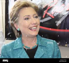 Hillary Clinton visits the Sarah Fisher Racing Team garage in Gasoline  Alley