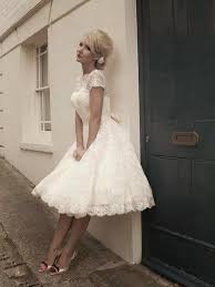 Kaufen sie hochzeitskleider jetzt zum kleinen preis online auf lightinthebox.com! A Linie Princess Linie Stehkragen Kurze Armel Spitze Wadenlange Hochze Lucky Dressy
